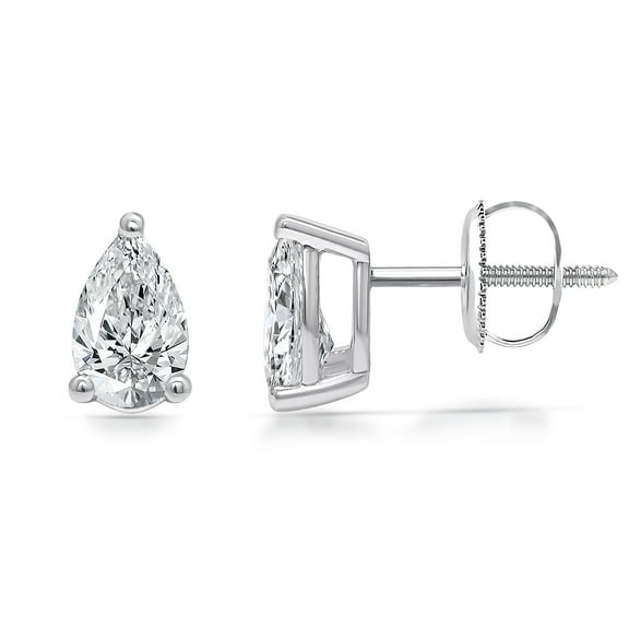 14K White Gold IGI Certified 1CTTW Stud Earrings for Women