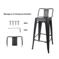 thumbnail image 4 of LEEJAY Indoor 30 Inch Lowback Black Metal Bar Stools Set of 4,12"x12" Seat, 4 of 6