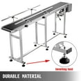 thumbnail image 3 of BENTISM PVC Two-Way Belt Conveyor, 71×7.8 inch Motorized Conveyor Industrial Transport Conveyor, w/Double Guardrails Anti-Static Adjustable Conveyor Table Electric Handling, 3 of 9