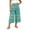 Green A3, variant on Edvintorg Womens Capri Pants Striped Printed Elastic Waisted Casual Loose Cotton Wide Leg Cropped Capris with Pocket Women's Clothing Black M
