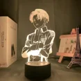 thumbnail image 2 of Nueva lámpara LED de noche de Anime Attack on Titan, figura de Anime, lámpara 3d, decoración de dormitorio, regalo de cumpleaños para niños, lámpara de Anime EREN, luz cálida, 2 of 4