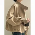 thumbnail image 4 of -Chaqueta corta Vintage para mujer, moda Coreana de dinero antiguo, informal de gran tamaño, ropa de calle elegante, estética, Otoño, 2023, 4 of 5
