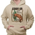 thumbnail image 2 of Giddy up Jingle Horse Hoodie Sweatshirt Unisex Small Sand, 2 of 5