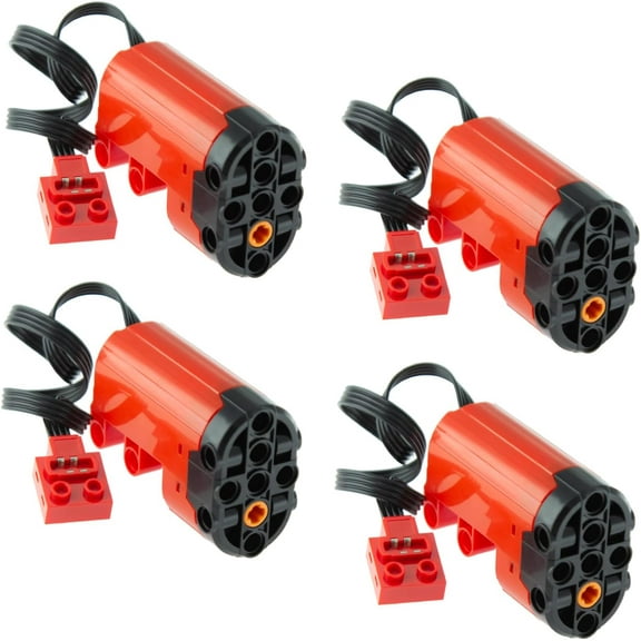 Power-Function Set 4Pcs Enhanced Red Servo-Motor Compatible with Major Brand Technic-Parts Building-Block