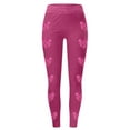 thumbnail image 4 of MKLEKYY Leggings de yoga de cintura alta con estampado floral para mujer, leggings de realce para fitness y entrenamiento 3, 4 of 4