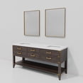 thumbnail image 5 of Norwalk 72 in W Brown Oak Double Bath Vanity, Cultured Marble Top, and 34 in Mirrors, 5 of 9