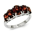 thumbnail image 1 of Sterling Silver Five Stone Natural Garnet Ring 4.0 Carat (ctw), 1 of 5