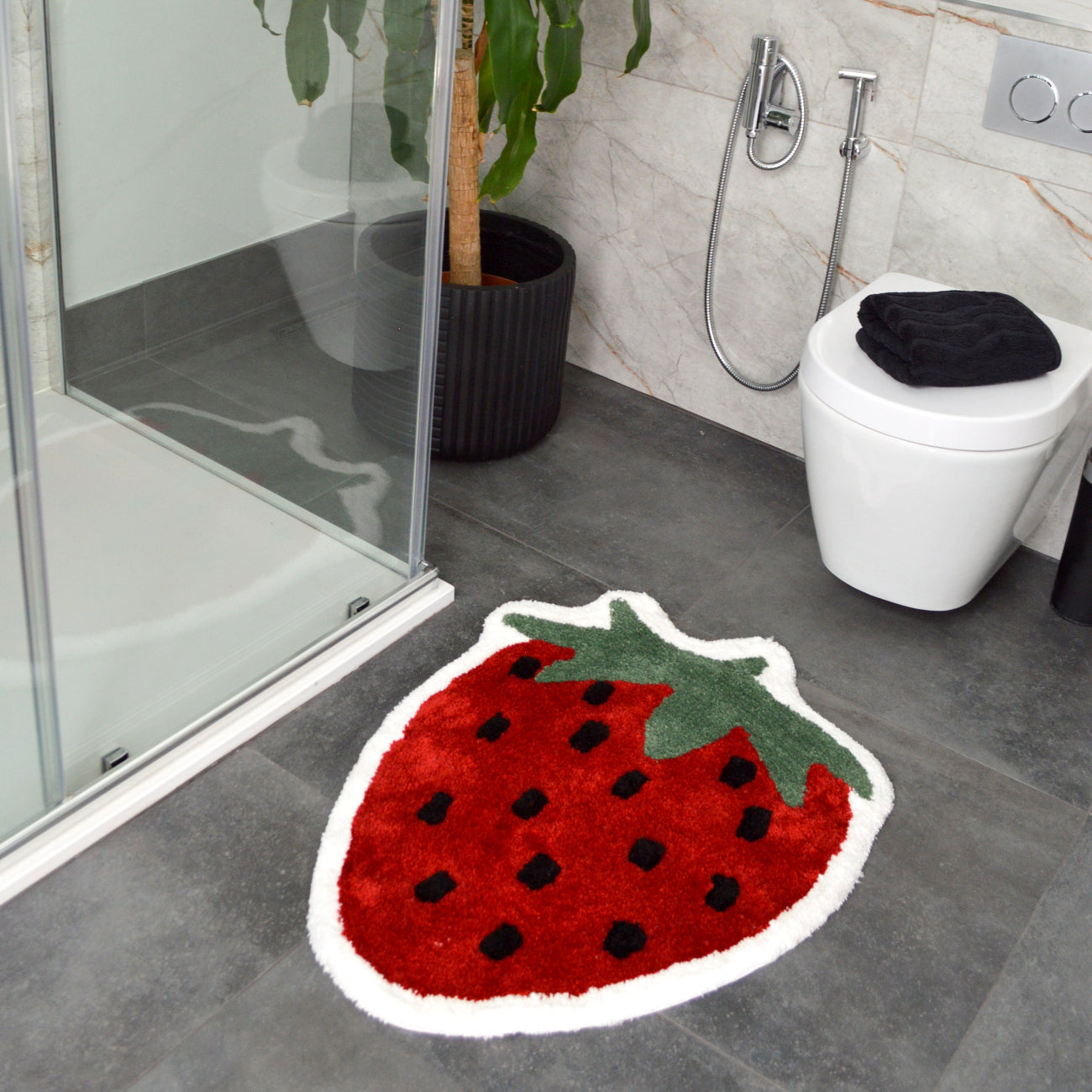 Strawberry Shaped Bath Mat