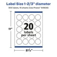 thumbnail image 6 of Avery Removable Round Labels, 1-2/3" Diameter, 300ct, 6 of 10