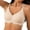 Beige, variant on Comfortable Wireless Bra, Fixed Cup Size, 3 Rows of 4 Adjustable Closure System, Letter Shoulder Straps, no Steel Ring Bra