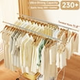thumbnail image 2 of Heavy Duty Clothes Rack Load 660 LBS , Rolling Garment Rack, clothing Racks for Hanging Clothes, Metal Garment Rack with Wheels, 2 of 13