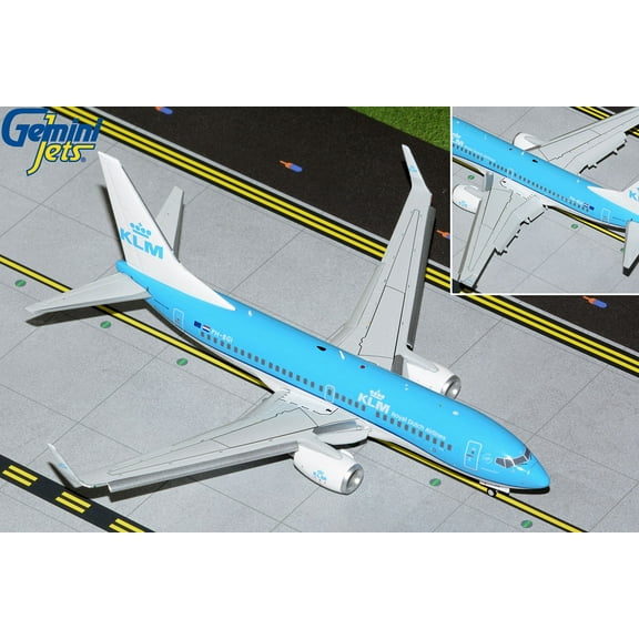 Boeing 737-700 Commercial Aircraft w/Flaps Down Blue w/White Tail "Gemini 200" Series 1/200 Diecast Model Airplane by GeminiJets