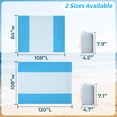 thumbnail image 6 of Yiannan Nylon Large Beach Blanket Waterproof & Sandproof - 108”x 120”/9ft x 10ft - Lightweight Picnic Mat, Camping Necessities for 8 People, Accessories for Outdoor Festivals, Blue, 6 of 7