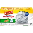 thumbnail image 2 of Glad Forceflex Odorshield Tall Kitchen Drawstring Trash Bags, Gain Original, 13 Gallon, 34 Count, 2 of 9