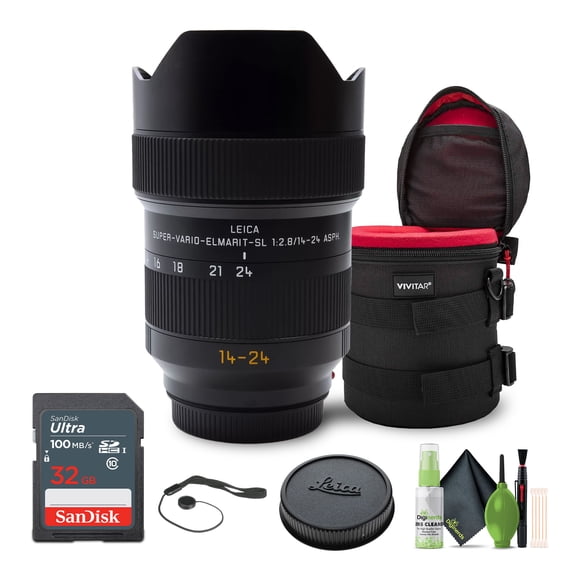 Leica 14-24mm f/2.8 Lens (L-Mount)   Case, Cleaning Kit & Memory Card