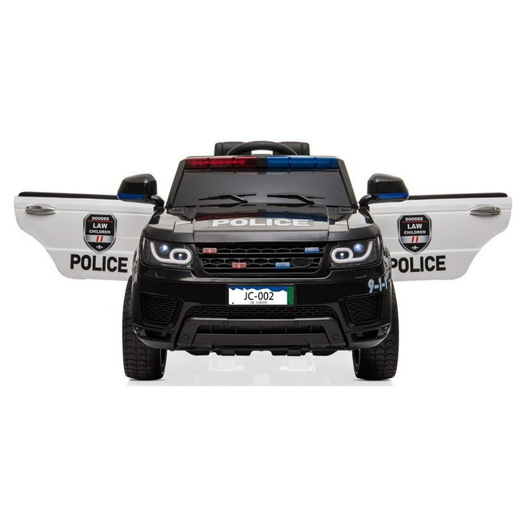 Winado Kids Ride On Police Car 12V Battery Powered Motorized Vehicles Children s Best Toy Car w Remote Control 3 Speeds Music Seat Belts LED