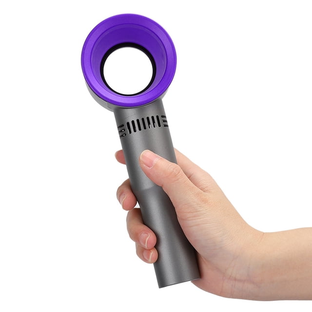 Mini ventilador portátil de mano sin aspas, recargable por USB, de cuarta generación, para uso doméstico y exterior (violeta)