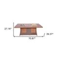thumbnail image 3 of Brown Wicker Outdoor Gas Fire Pit Table with Ice Bucket, 3 of 7