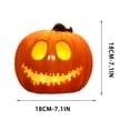 thumbnail image 2 of Halloween Lighted Pumpkin, Large Plastic LED Pumpkins Decoration for Thanksgiving Day Outdoor Yard Porch Home Storefront Holiday Display Decor, 2 of 6