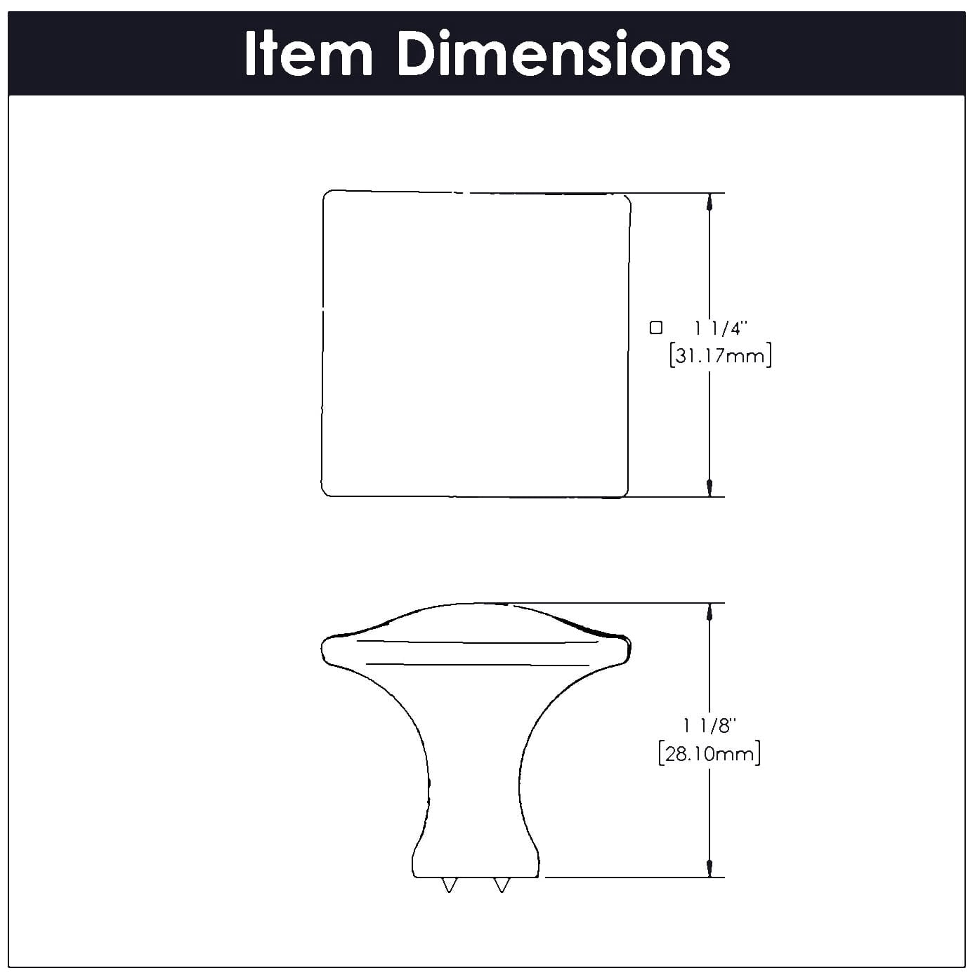 Hickory Hardware Craftsman 1-1/4 Inch Diameter Windover Antique Cabinet Knob P2172-WOA