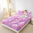 thumbnail image 4 of Feelyou Fashion Cartoon Bow Queen Sheet Sets, Fairy Princess Style Bed Set, 4-Piece, 4 of 7