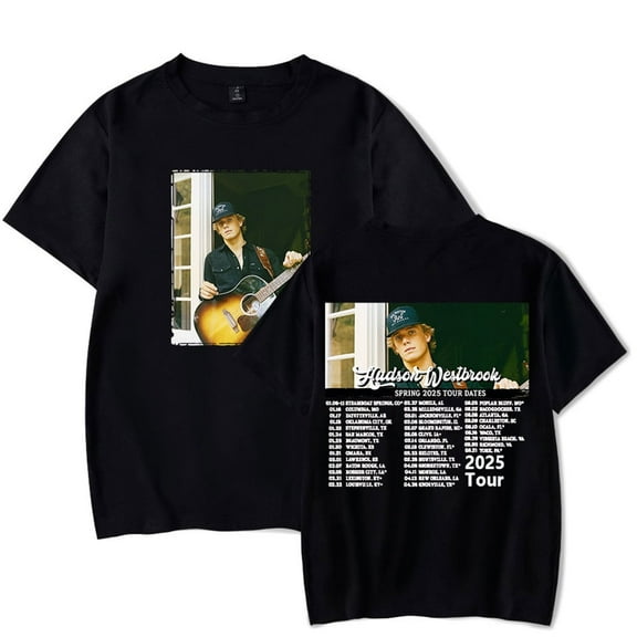 Hudson Westbrook 2025 Tour T-shirt unisex casual fashion short sleeved hip-hop T-shirt