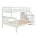 thumbnail image 5 of imerelez Stairway Twin-Over-Full Bunk Bed with Storage and Guard Rail for Bedroom, White color, 5 of 9