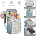 thumbnail image 4 of Bright Colorful Bloom Pattern Insulated Cooler Backpack, Leakproof Waterproof Lunch Backpack for Summer BBQs, Hiking, Fishing, 4 of 6