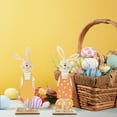 thumbnail image 3 of PENGXIANG Wooden Easter Bunny Ornament 4PCS Rustic Tabletop Holiday Decor Gift, 3 of 10