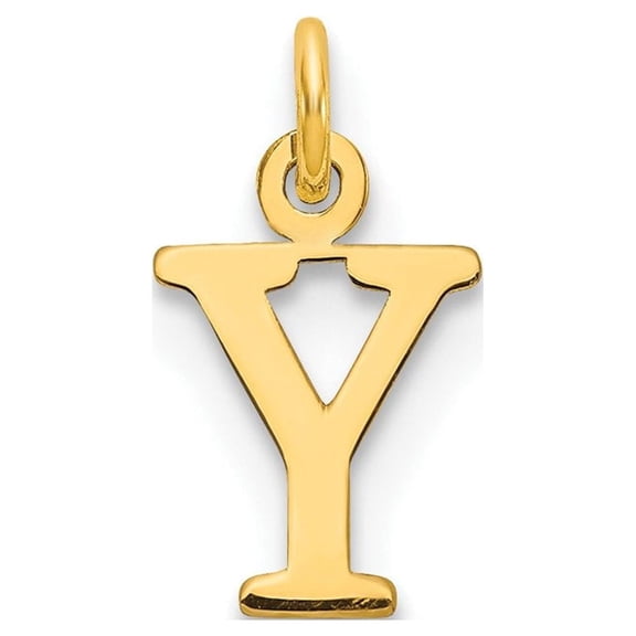 Auriga Fine Jewelry 14K Yellow Gold Cut-out Letter Y Initial Pendant for Women