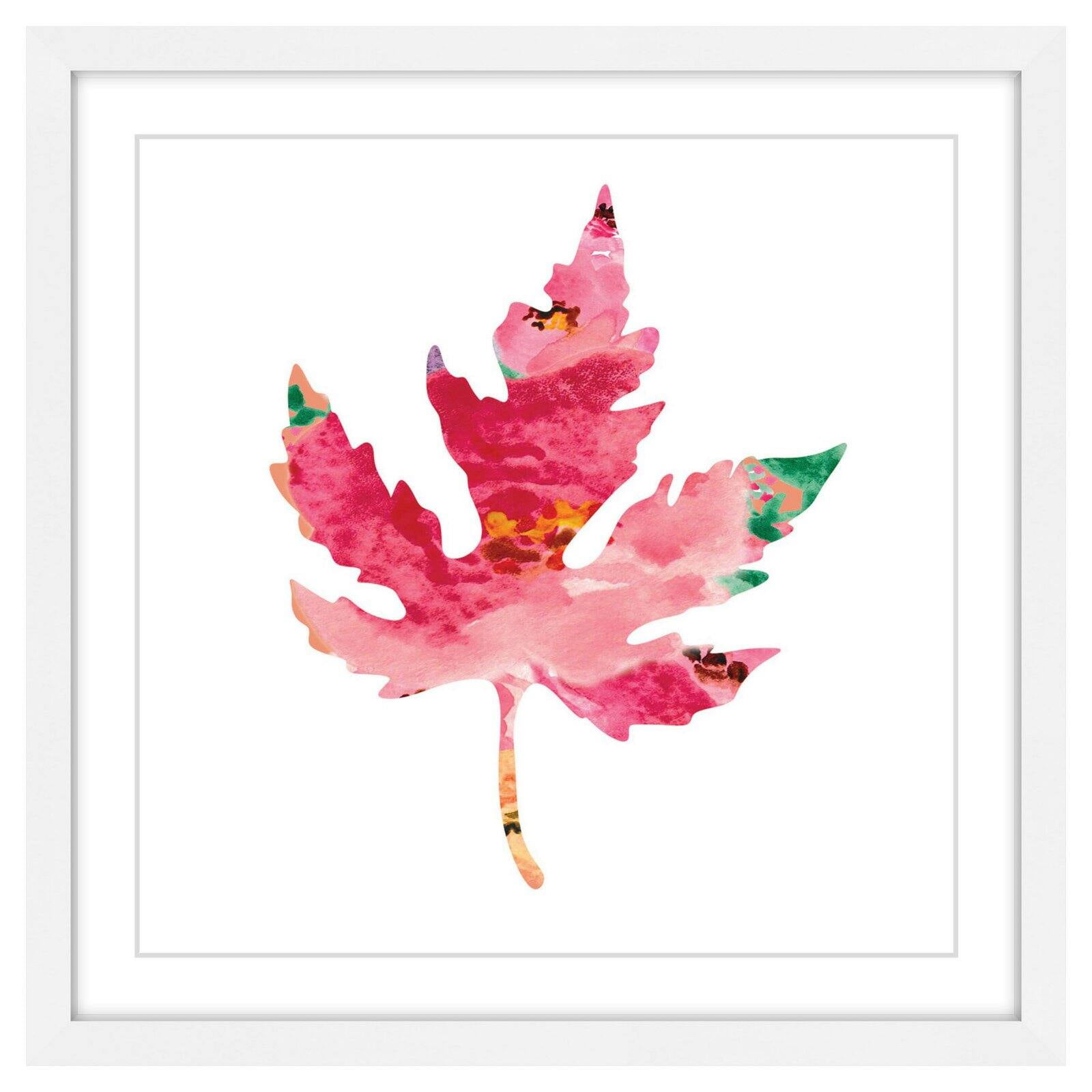Marmont Hill "Floral Oak Leaf" by Diana Alcala Framed Painting Print