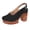Black, variant on Khaki Ladies High Heel Closed Toe Sandals With Chunky Sole And Platform For Casual Spring Outings
