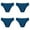 Blue 4PCS, variant on 4-Pack Period Underwear for Women High Waisted Menstrual Panties High-Cut Cheeky Bikini Briefs Women Girls