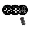 thumbnail image 4 of Reloj de pared digital multiusos con calendario electrónico enchufable por USB, despertador con 12/24 horas para oficina, dormitorio, sala de estar y, 4 of 8