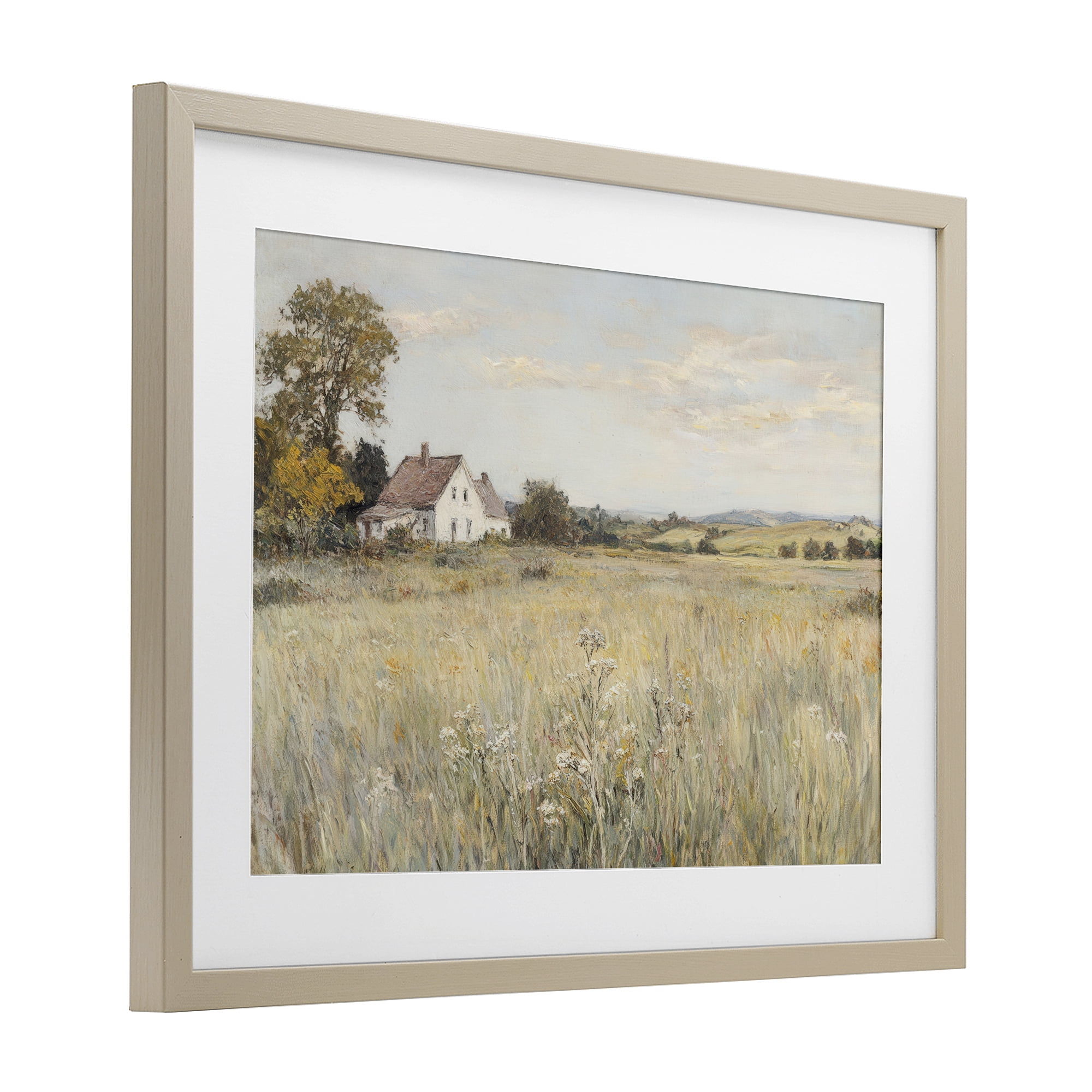 Stupell Industries Country Living in Golden Meadow Birch Framed Print Under Glass, design by Petal Prints Design