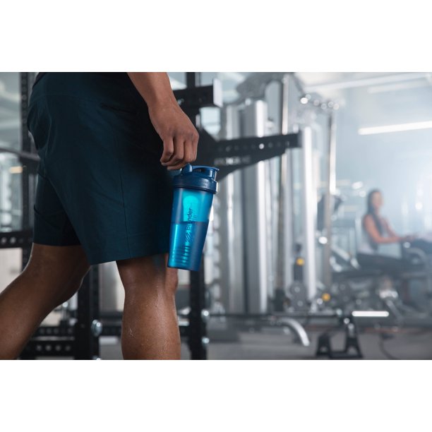 BlenderBottle Classic 28 oz Gray Shaker Cup with Flip-Top and Wide