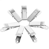 Pretyzoom 20pcs Mini Locking Spring Clamp Silver RustProof Clips for DIY Equipment