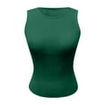 thumbnail image 3 of Women's Ribbed Vest Turtleneck Sleeveless Basic Shirt Fitted Knit Top Crop Top Women Athletic Tops Women Hooded Top Women Petite Sleep Top Athletic Tops for Women Barbell Tops Womens Air Top, 3 of 4