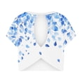 thumbnail image 5 of Yaoyar Women’s Backless Thin Workout Crop Tops Cutout Back Sports T-Shirts Exercise Blouse Tee Top Athletic Gym Yoga Shirt, 5 of 5