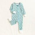 thumbnail image 2 of Weebloom Baby Boy Pajamas Romper Jumpsuit Comfortable Stylish Bodysuit Everyday Wear Crawling Sleeping Outfit 9-12 Months Light Blue, 2 of 6