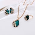 thumbnail image 5 of Kripyery Women Jewelry Set Shiny Water-Drop Shape Rhinestone Necklace Earrings Ring Gift, 5 of 8
