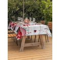 thumbnail image 2 of Outdoor Tablecloth with Umbrella Hole and Zipper, Valentine's Gnomes Rectangle Table Cloth 60x102 Inch Waterproof Tablecloth, Weeping Eucalyptus Pink Red Love Heart Vintage Picnic Table Cover, 2 of 7