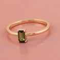 thumbnail image 2 of KIRAN FINE JEWEL Octagon Green Tourmaline Band Ring Rose Gold Plated 925 Silver Anniversary Women Gemstone Statement Jewelry Gift For Her, 2 of 5