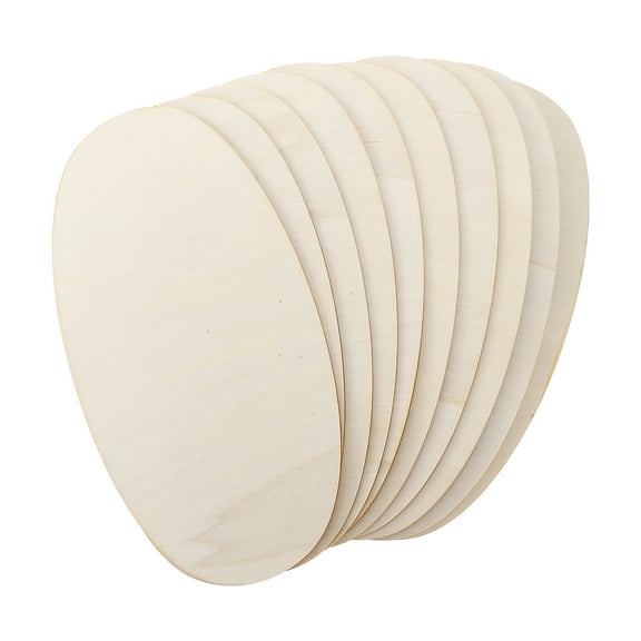 10 Pcs Crafts DIY Hanging Slices Woodsy Decor Decors Blank Oval Wooden