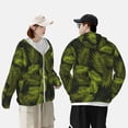 thumbnail image 4 of Fotbe Tropical Palm Leaves Fern Leaf Chaqueta con Protección Solar UPF 50+ para Hombre y Mujer, Camisa con Capucha y Bolsillos-Medium, 4 of 7