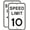 White, variant on Speed Limit 10 MPH Sign 12 x 18 inches Slow Down Sign for Street Reflective 40Mil Aluminum Professional Printing UV Coating
