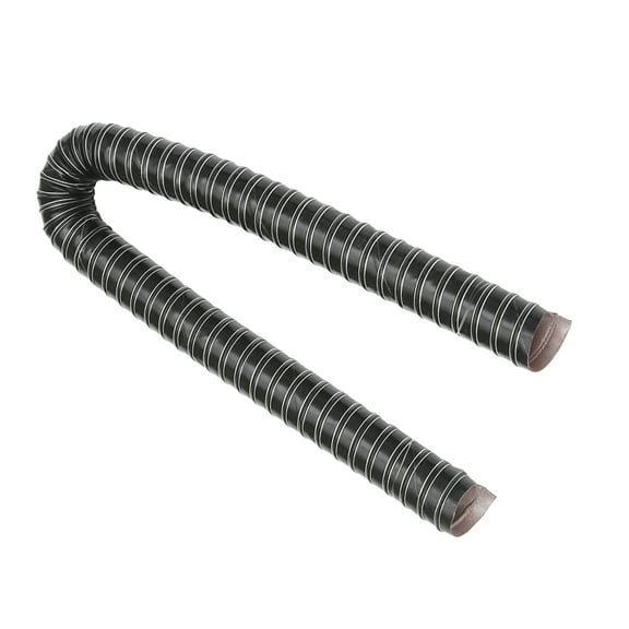Unique Bargains 3.28FT 1.77'' Flexible Silicone Air Ducting Hose Dryer Vent Hose for Air Duct Fan Systems Black