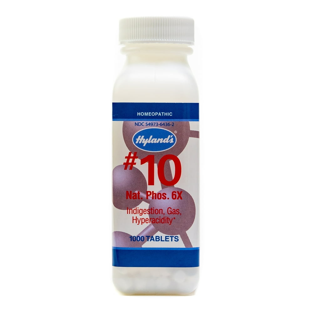 Hyland's Cell Salts 10 Natrum Phosphoricum 6X Tablets, Natural Relief of Indigestion, Gas and