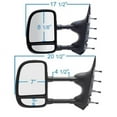 thumbnail image 3 of 61202F - Fit System Driver Side Towing Mirror for 02-14 Ford Econoline Van, textured black, extendable, foldaway, Manual, 3 of 3