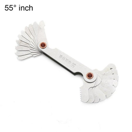 

Lathe Combination Tools 55/60 Degree Measuring Thread Plug Gauge Screw Pitch Gear Tooth Gauges Center Measurement 55D INCH